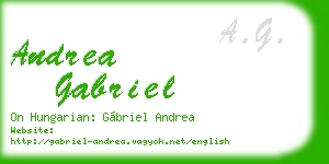 andrea gabriel business card