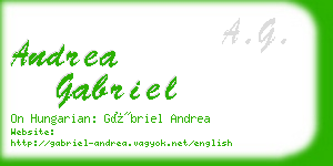 andrea gabriel business card